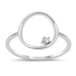 Eternity Circle Diamond CZ Ring in 925 Sterling Silver